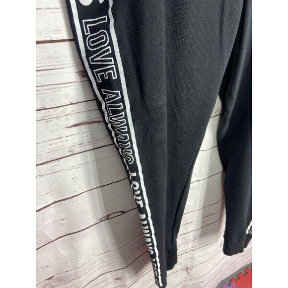 Bobbie Brooks Size 2x Black With‎ Love Always Side Drawstring Sweatpants Women - Picture 4 of 7
